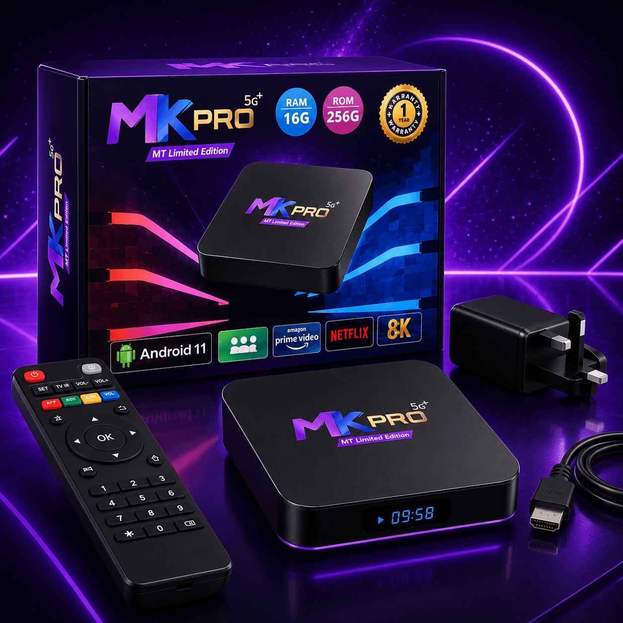 MK Pro 5G+ TV Box — MT Limited Edition